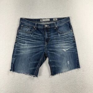 Buckle BKE Jean Shorts Mens 36 W36 Tyler Straight Leg Cut Off Light Wash Denim